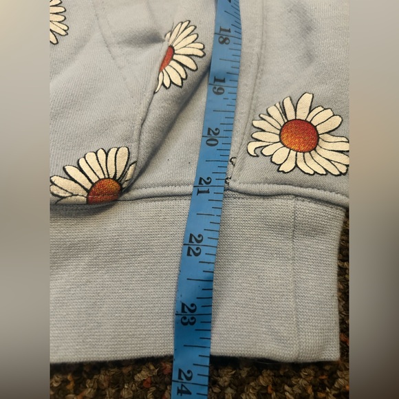 Nike Light Blue Hoodie with Daisies Size Small - Picture 7 of 7